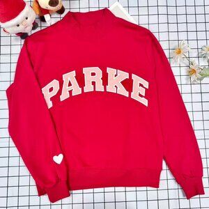 PARKE Valentine’s Day Varsity Mockneck Crimson / Peony 💟💞